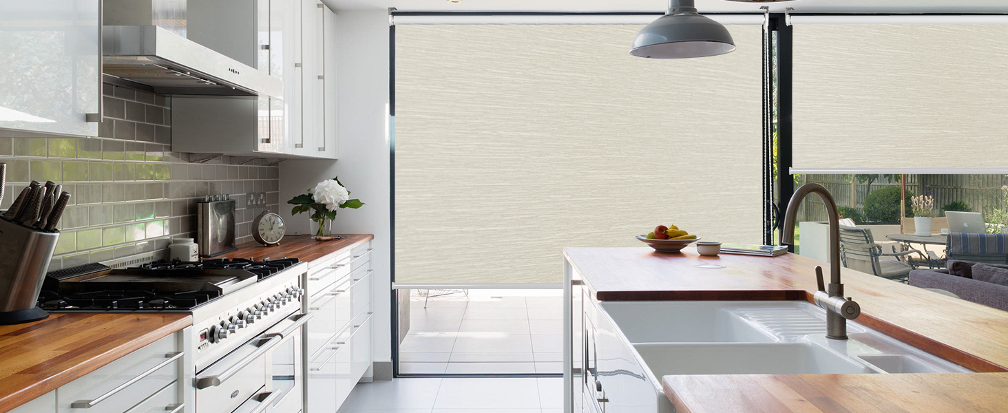 Joydeco 100% Blackout Roller Shade, Window Blind with Thermal Insulated, UV Protection Fabric6