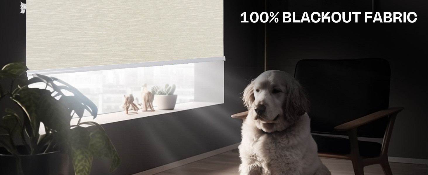 Joydeco 100% Blackout Roller Shade, Window Blind with Thermal Insulated, UV Protection Fabric9