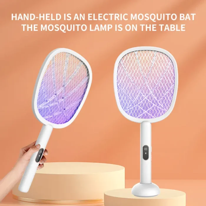 China Manufacturer for Quiet Bug Zapper - EBEZ™ 2-in-1 Electric Mosquito Bat-with USB charging dock display power screen –