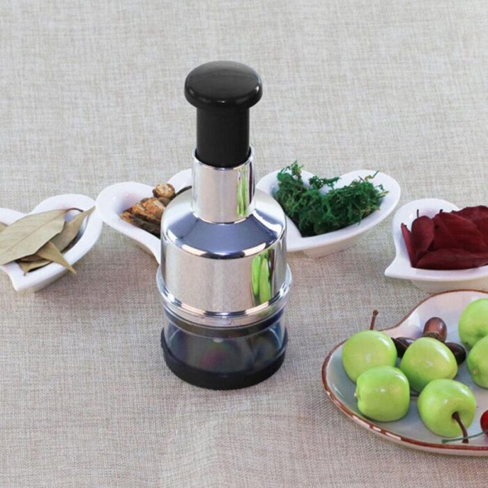 Multi-Function Manual Vegetable Chopper - Handheld Garlic Mincer & Food Processor