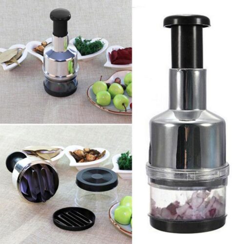 Multi-Function Manual Vegetable Chopper - Handheld Garlic Mincer & Food Processor