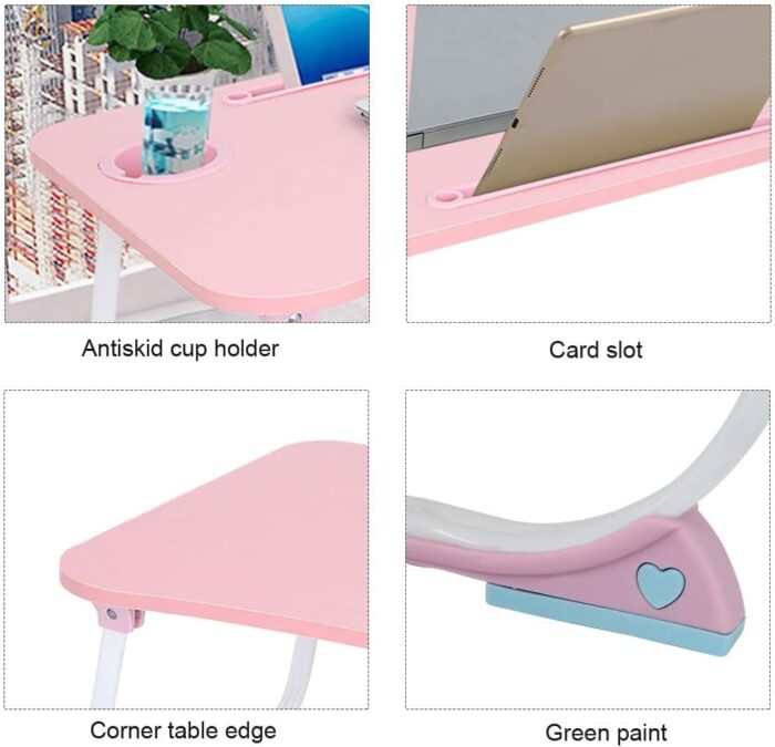 Folding Adjustable Laptop Table for Bed - Multifunctional Portable Desk - Image 2